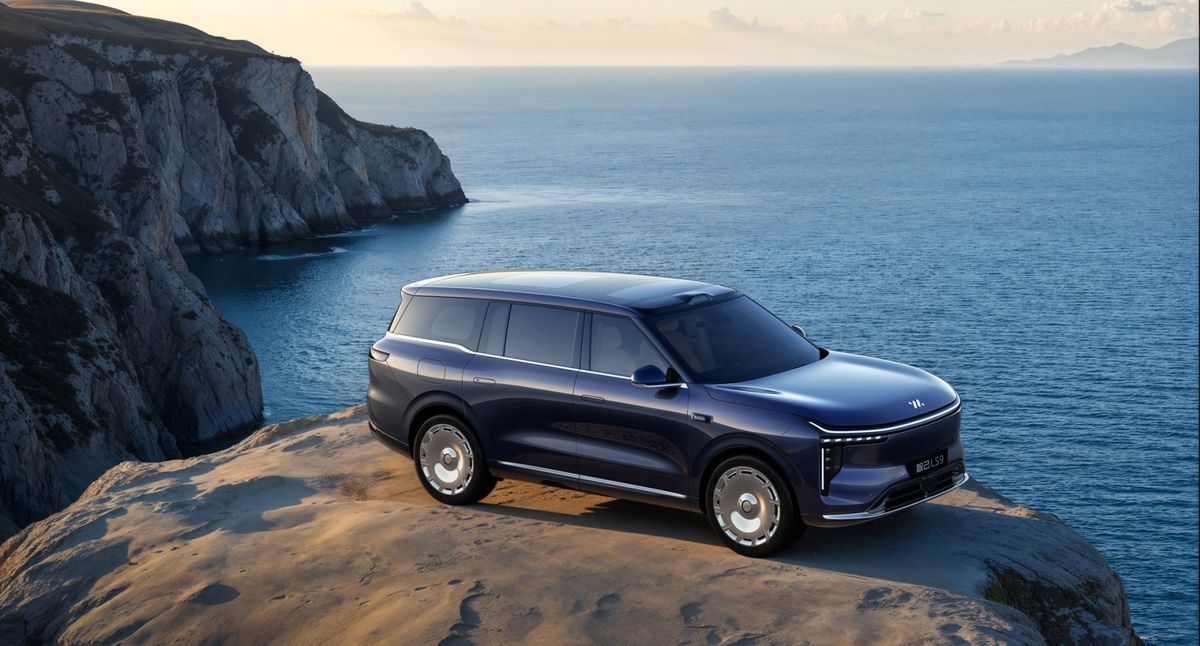 IM LS9 EREV электрический SUV боковой вид.